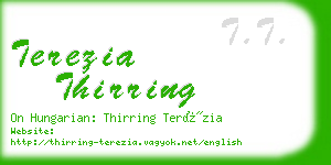 terezia thirring business card